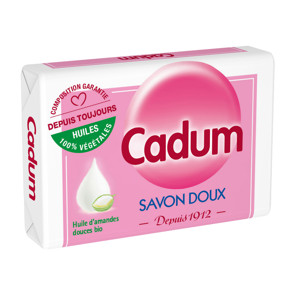 Cadum Savon Solide Doux À L'Huile D'Amandes Douces Bio 100G