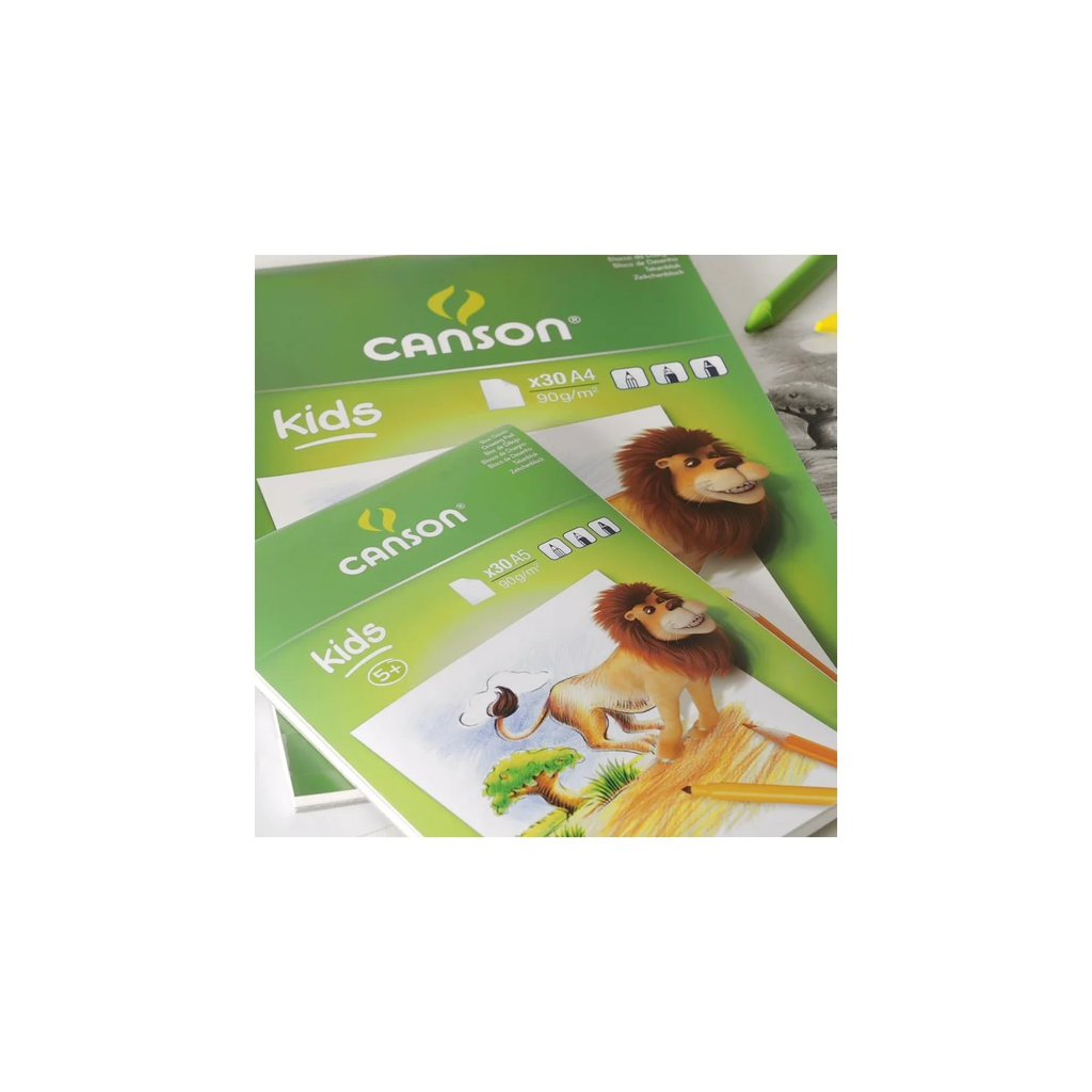 Canson Kids Papier À Dessin 30 Feuilles A4 21 29,7 Cm Blanc